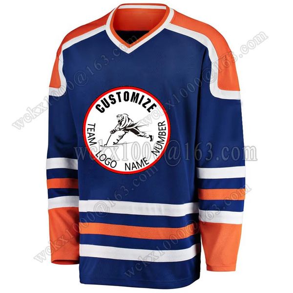 Personalize Personalize costurado no nome no.Wayne Gretzky Mark Messier Paul Coffey Jari Kurri Connor McDavid Retro Jersey 240402