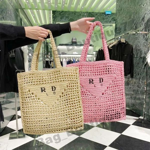 2024 Designer di sacchetti intrecciati TOTEBAG 10A Weave Culla di cannuccia Brsetto Summer Beach Borse Small Borse Borse Borse Borsa Luxury Woman Stume Crossbody per donna Borsa