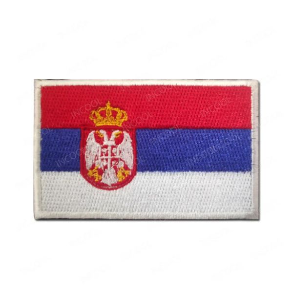 Bandiera Serbia cerotti ricamati ricamati tattici militari IR multicam bandiere serbo serbo badge applicati per cappuccio per abbigliamento