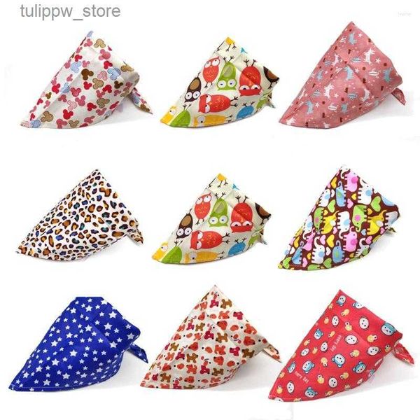 Abbigliamento per cani Abbigliamento per cani 60 pezzi di cotone bandanas alla rinfusa prodotti all'ingrosso di vendita di prodotti cani boccone per cuccioli di sciarpa per cuccioli L46 L46