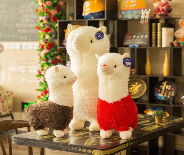 Bambola da peluche di peluche di peluche di peluche bianchi alpaca adorabile per bambini morbido alpacasso morbido per bambini regali di compleanno MX20076986840