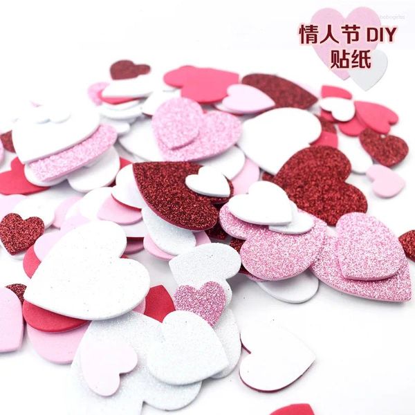 Pencere Çıkartmaları 60 PCS Love Eva Sticker Anaokulu Çocuk Diy Yaratıcı Köpük Yama Yapıştırıcı Bant yapıştırılabilir