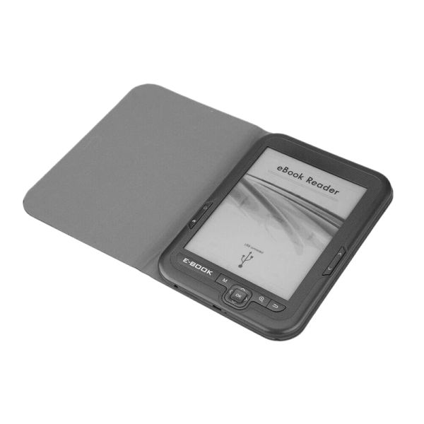 Giocatori da 6 pollici da 4 GB Lettore di ebook Eink capacitivo e libro Light Eink Screen Eok eBook Eink eReader MP3 con custodia, WMA PDF HTML