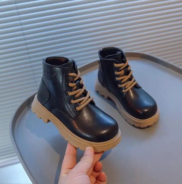 Botas 2022 inverno novas meninas confortáveis botas curtas crianças quentes botas de neve crianças moda moda coreana meninos botas casuais