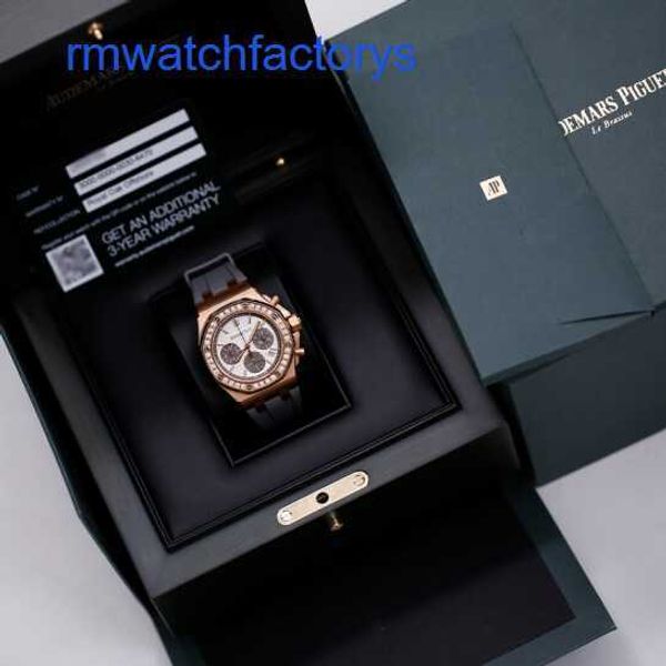 Orologio da polso ad immersioni AP 26231 o Royal Oak Offshore Panda Ladies 18K Rose Gold Diamond Orologio Diamuta di lussuosa meccanica Swiss Meccanica Svengola 37mm