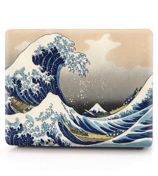 Caso de pintura a óleo de sea -onda para Apple MacBook Air 11 13 Pro retina 12 13 15 polegadas Barra de toque 13 15 Tampa do laptop Shell5041075