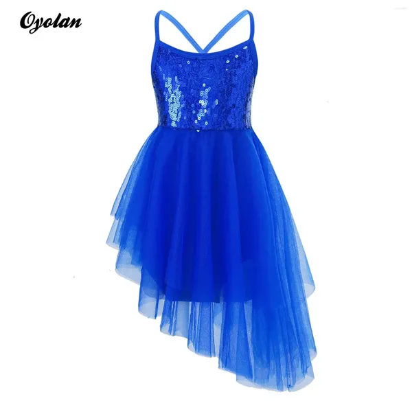 Sahne Giyim Çocuk Kızlar Jimnastik Leotard Ballet Jersey Lirik Dans Tutu Etek Elbise Kilel Sekeler Balerin Tül Dans Giysileri