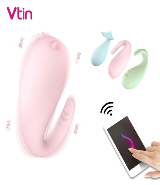 8 Частотный силиконовый вибратор для женщин приложение Bluetooth Wireless Remote Control Massage Massage для взрослых игрушек для женщин T2007048450429