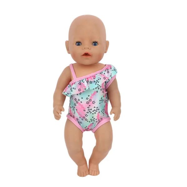 2023 Novo biquíni encantador ajuste para boneca de bebê de 43 cm de roupas de boneca, acessórios de boneca.