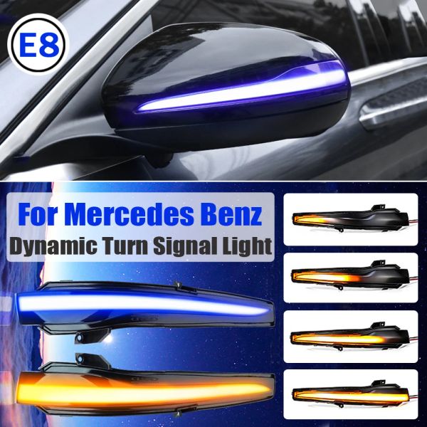 2pcs Dynamic Blinker für Mercedes Benz C e S GLC W205 X253 W213 W222 V Klasse W447 LED -LED -Blinde -Signal -Seitenspiegel -Anzeige