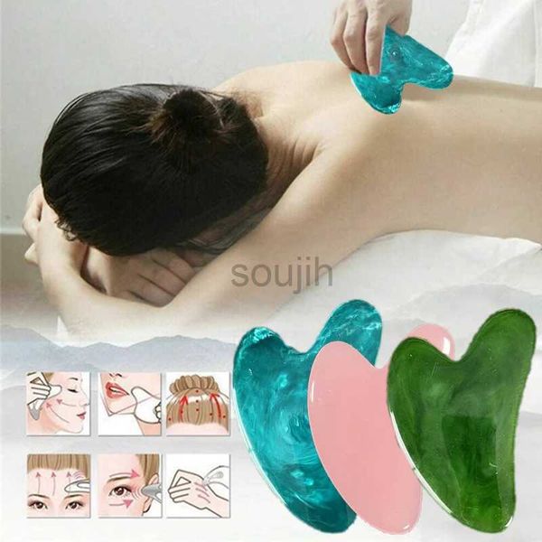 Massager del viso Natural Jade Stone Stone Gua Sha Massage Board Facial Massage Full Body Plate Gade Giade Massager Rampirs Strumenti per il collo posteriore 240409