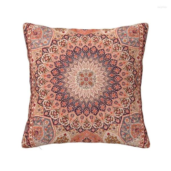 Travesseiro antigo bohemia tapete persa estojo 45x45cm