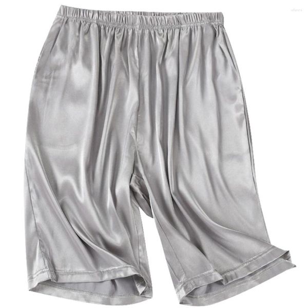 Abbigliamento da uomo Sleep Home Silk Shorts Shorts Shorts Sleep Bottoms Nightwear Arificial Cive Point Pants