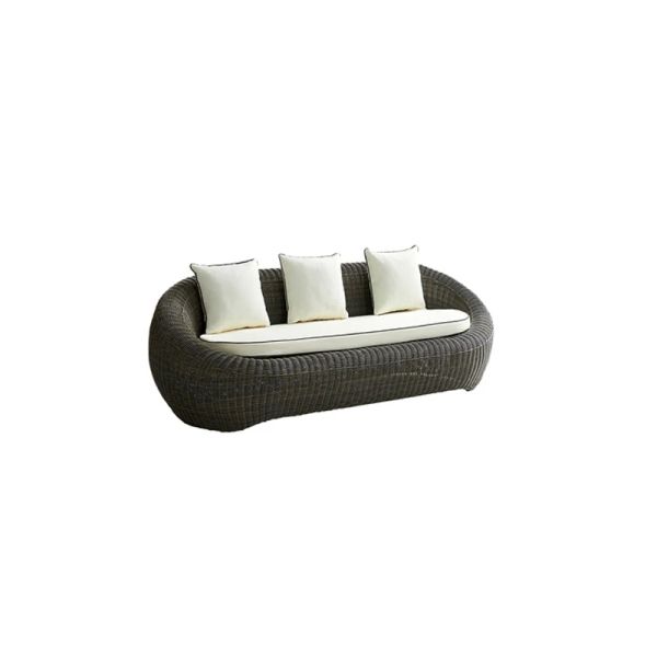 Nordic Minimalism Rattan Stuhl Sofa Outdoor Innenhof Pavillon Sofa kreatives Weben Design einfacher Stil Lieder Sofa Tee Tisch