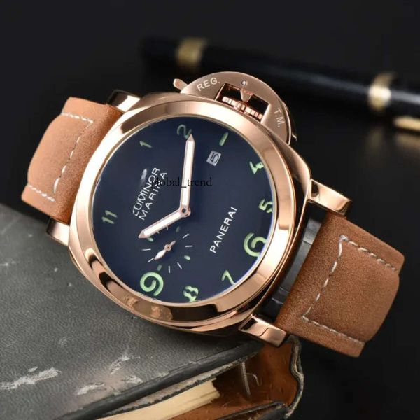 Masculino assistir masculinos de luxo designers Top Designers de alta qualidade Just Just 43mm Five Hands Quartz Watches Sports à prova d'água Montre Watches 183 600 627 111