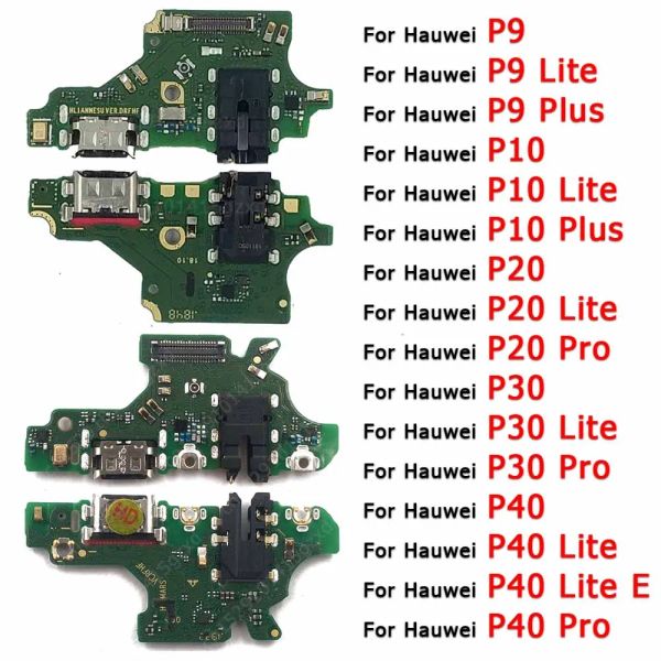 Porta de carregamento para huawei p30 Pro P20 P10 P9 Plus P40 Lite E Peças de carga da placa USB PLACA DE CONECTOR PCB CABO FLEX