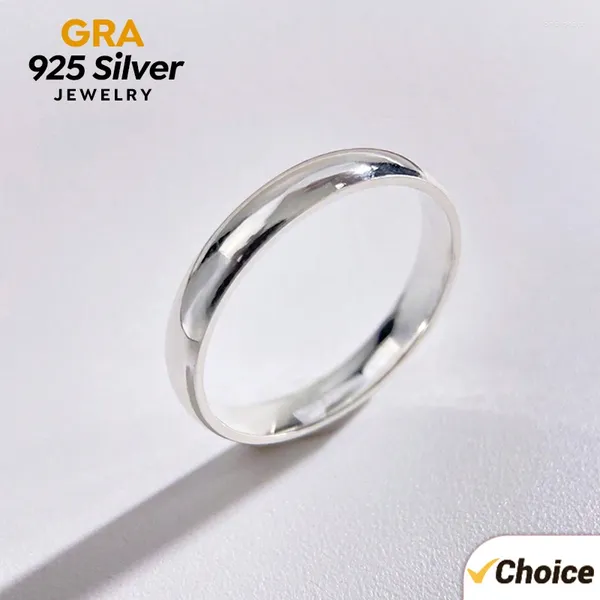 Clusterringe Gra 925 Sterling Silber Paare Ring -Sets leichte Polierungen für Frauen Mann Klassische Verlobungs Hochzeit Fein Schmuck
