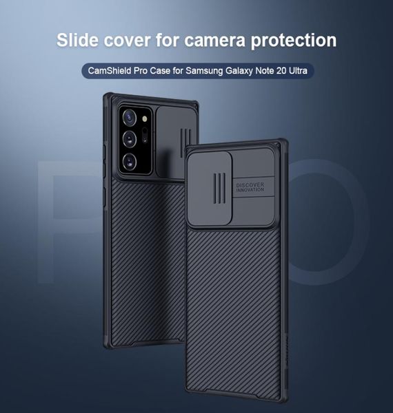 Caso de proteção contra lentes da câmera Nillkin Camshield para Samsung Galaxy Note 20 Ultra S20 Fe S20 Ultra A71 A51 OnePlus Nord OnePlus 8 Pro9589301