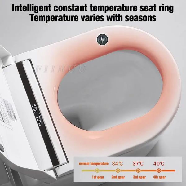 Intelligente Toilettensitzabdeckung Smart Toilet Deckel Elektronische Heizung Reinigen Trocknungsnachtlicht Digitale Display Fernbedienung für WC