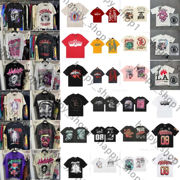 T-shirts masculina de 24sss Design Hellstar Camisa HellStartee Men Women Mulheres de alta qualidade Artigo Hip Hop Fashion camiseta Hellstar Hellstar Short Us Aize S-XL 677