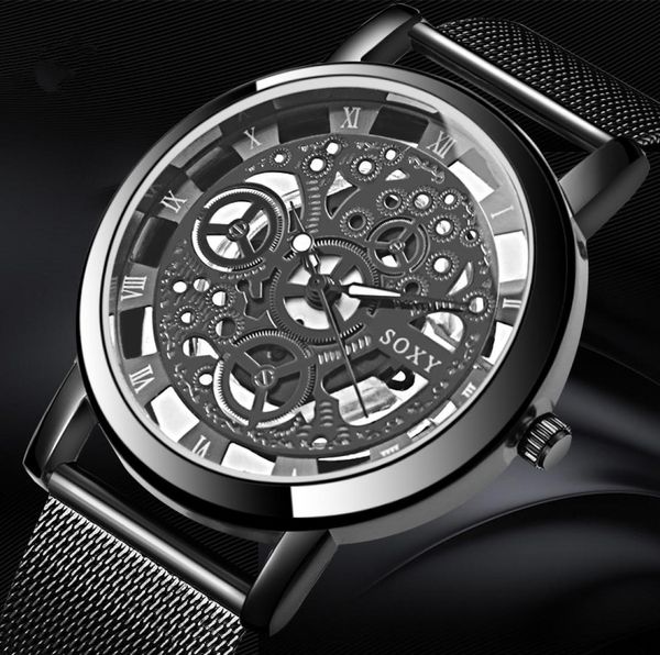 Soxy Skeleton Handgelenk Watch Männer Watch Mens Uhren Top Marke Luxus Hollow Out Men39s Uhr Uhr SAATI REGIO MASCULINO RELOJES8235726