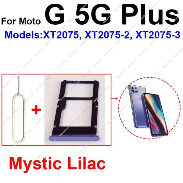 Porta del vassoio della scheda SIM per Motorola Moto G 5G più un Ace Ace One 5G UW Ace Sim Socket Socket Card Adapter Parti