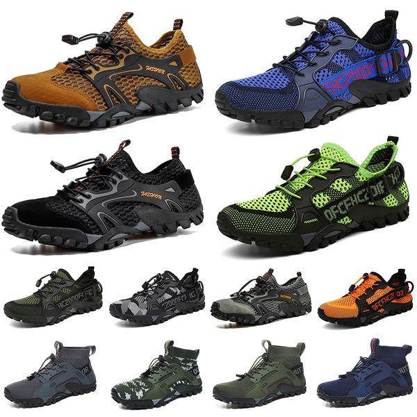 Kostenlose Versandmaschinen Leichtes Mesh-Sportschuhe, die nicht rutschfeste Gummi-Sohle-Sneaker für Wandercamping im Freien leiten, sportliche Sportarten