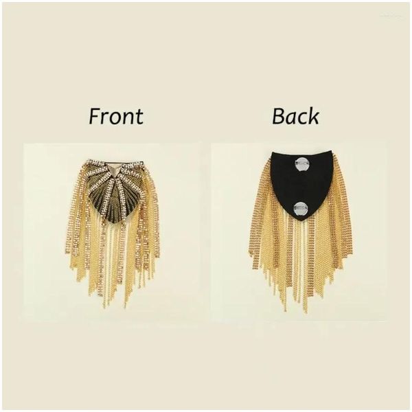 Spille spille da bacche di cristallo tassel shoder board bloccia classica punk flash epaeets cool di abbigliamento braccio di rinestone accessori per abbigliamento a braccia