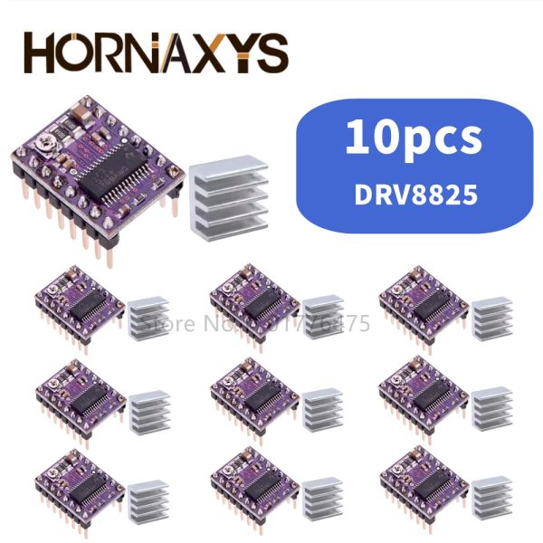 A4988 DRV8825 Driver de motor de passo com dissipador de calor peças da impressora 3D Reprap Raps 1 1,5 1,5 1,6 mks gen v1.4 placa