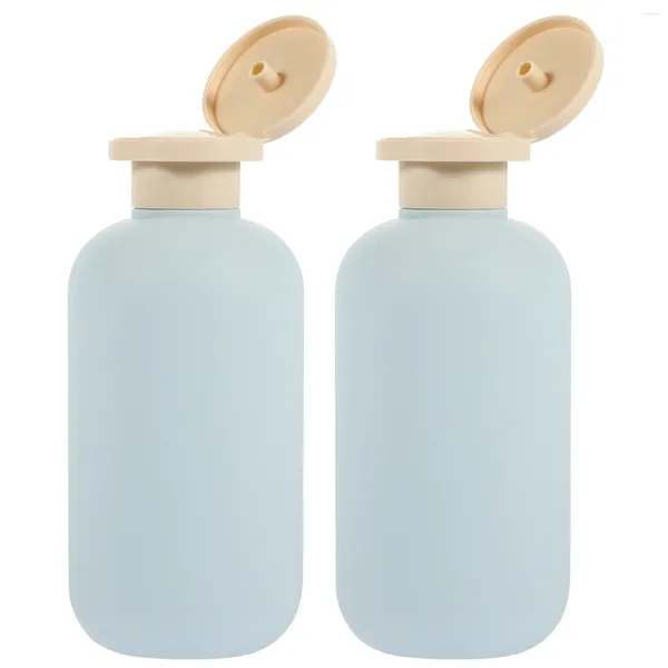 Dispensador de sabão líquido 2 pcs recipientes de plástico garrafas de tampas loção de viagem shampoo vazio pequeno recarga recarregável