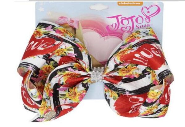 Jojo Swia 36 -Stil -Haarbögen für Mädchen Druck Haarklammern für Kinder 8inch Valentine039s Day Bowknot Clip Hair Accessoires 10pcs4413519