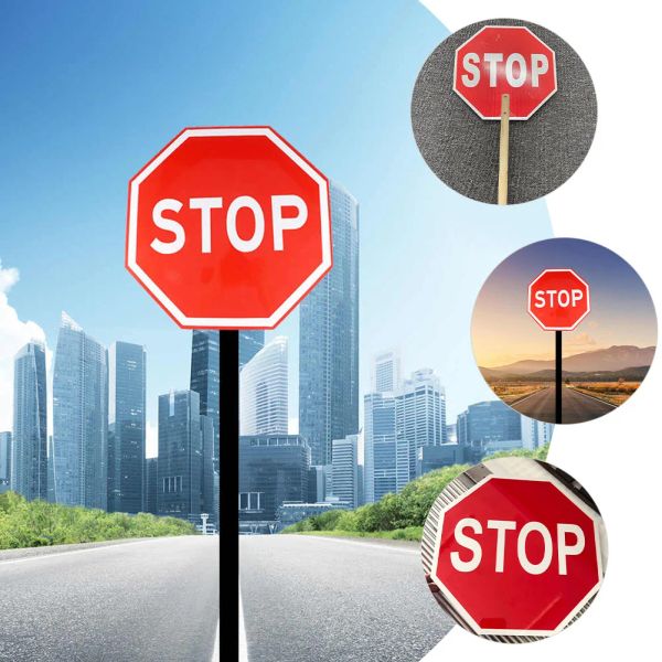 Sinais de rua para emblemas do quarto Reflexivo Stop Stop Board Warning Road The