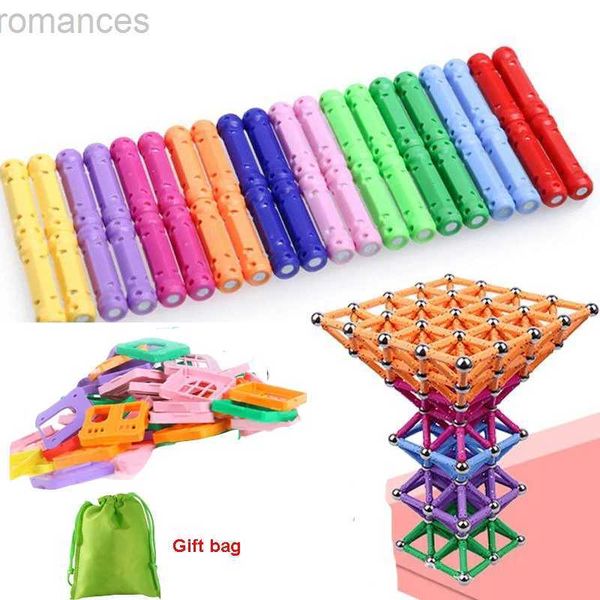 Ímãs brinquedos magnéticos blocos de construção magnética Diy Becos magnéticos Conjunto de brinquedos educacionais para crianças tijolos de brinquedos magnéticos 240409