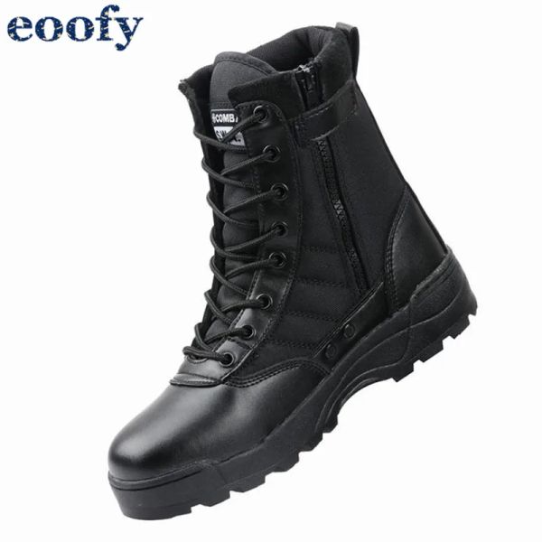 Stiefel neue US -amerikanische militärische Lederkampfstiefel für Männer Infanterie Taktische Training Knöchelschuhe Motorradstiefel Vintage Kampfschuhschuhe