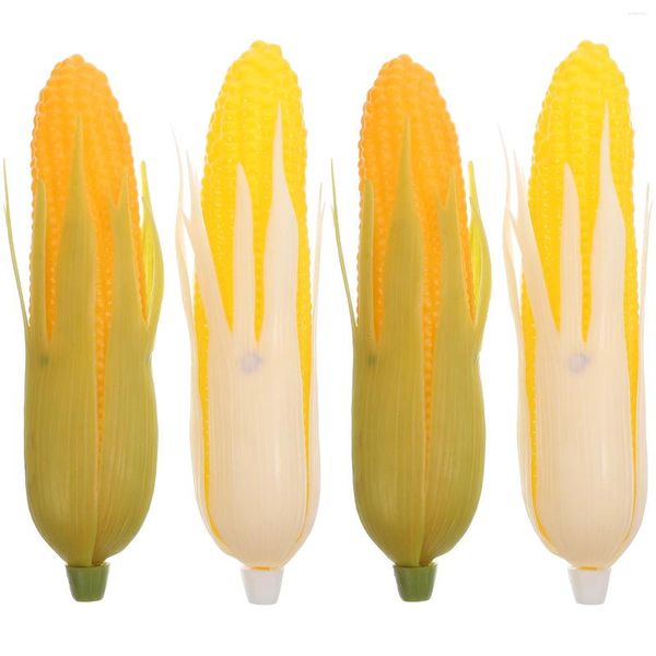 Dekorative Blumen 4 PCs Simulation Mais Mini Dekor gefälschte Dekoration po künstliche Plastikspielzeug realistisch