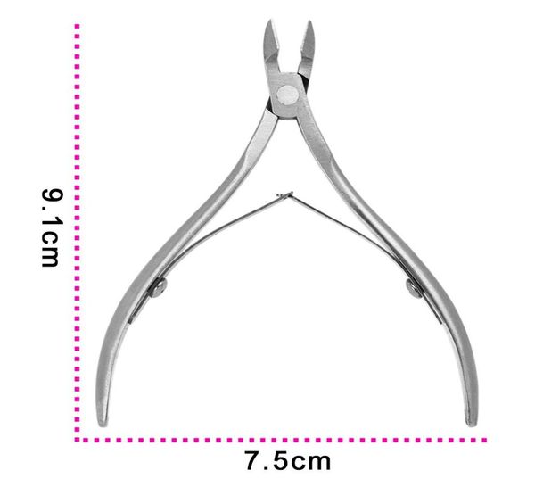 Cutter per unghie Cutter inossidabile Nipper Clipper Finger e Toe Mort Skin Cuticle Remover Manicure Nail art ToolsOre5916885