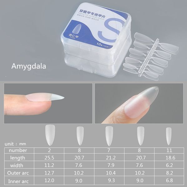 100pcs/Box falsche Nägel Nagel mit speziellen Nagel -Tabletten für Nagelverstärkungen, ultra dünner und traaceless falscher Nagelfleck