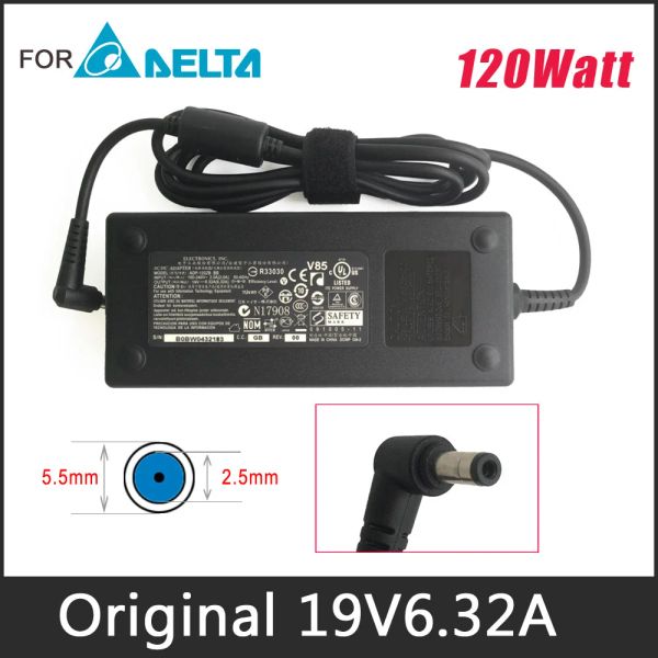 Adapter Original ADP120ZB BB 19V 6.32A 120W AC/DC -Adapter -Netzteil für Delta/MSI Gaming -Laptop CX GE GP PE -Serie Ladegerät