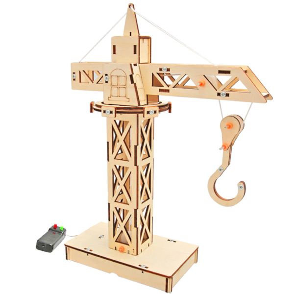 Modelo de Crane da Torre Electric Criança Ciência Toy STEM Technology Gadget DIY 3D Aprendendo brinquedos educacionais para crianças