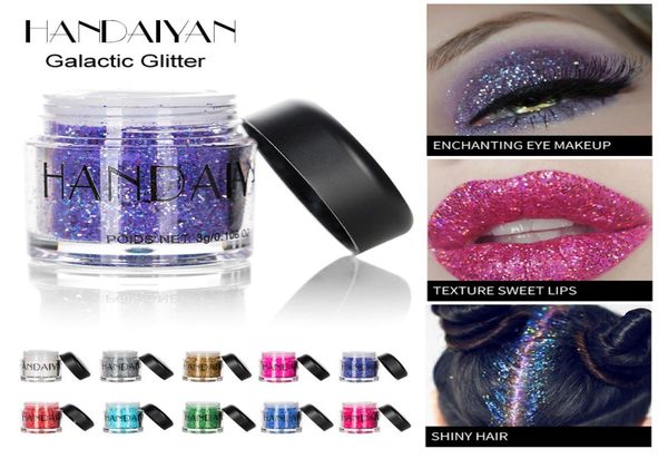 Handaiyan High Pearlescent Lids Shadow Pulver Diamant Glitter Lidschatten Lip Glossing Pulver Augen Make -up Lidschatten Drop SG117477300