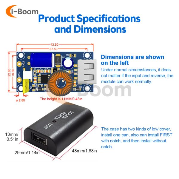 12V 24V 48V 60V 72V DC-DC STEP Down Buck Converter 5V 2A Módulo de placa de carregamento USB para carregador de fonte de alimentação de telefone celular de carro