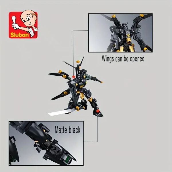 534pcs Black Bat Hero Building Building Building Toys, Toys robot fai -da -te, decorazione del desktop, regalo di Natale, nessuna scatola