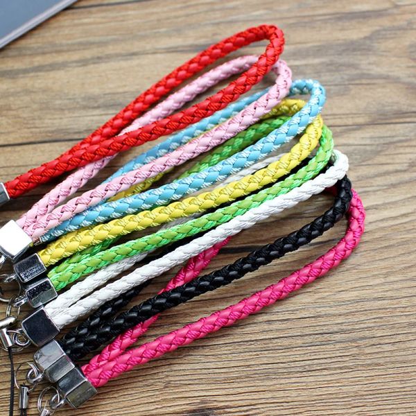 Многоцветный телефон Charm String Short Braid Мобильные ремни для камеры GoPro Women Anti-Lost Lanyard Gif