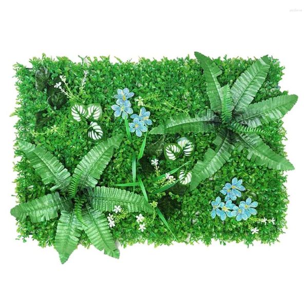 Flores decorativas 1pc simulado gramado verde artificial tape