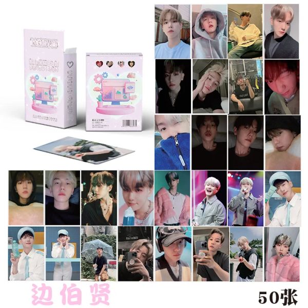 50pcs/set kpop idol boy group exo nuovo album lomo card fotocardi stampato foto chanyeol sehun baekhyun suho kai Chen fan regalo