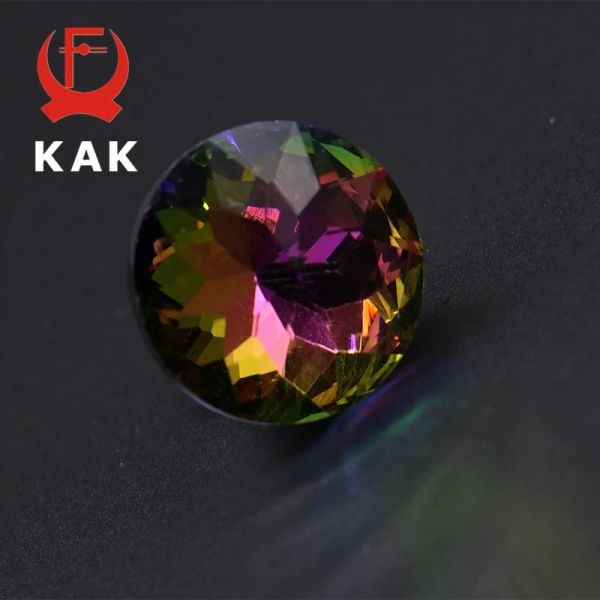 Kak 30mm de forma de diamante design de cristal colorido maçaneta de vidro gaveta de armário de cozinha puxar armário de cozinha lida com hardware