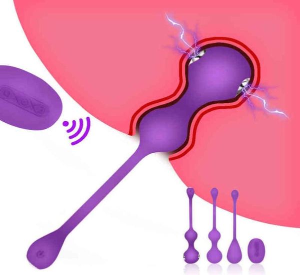 Bolas de kegel remotas sem fio Vagina aperte a máquina de exercícios de machine elétrica ovos de choques vibradores de bola de bola de gueixa inteligente para mulheres7579770