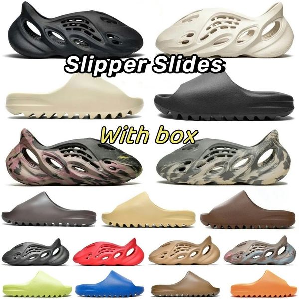 Designer -Objektträger Erwachsene und Kinder Hausschuhe Schaumläufer Männer Frau Slider Schaumläufer Mineralblau Onyx reine Sandalen Slipperknochen Harz Clog Wüste Ararat Objektträger