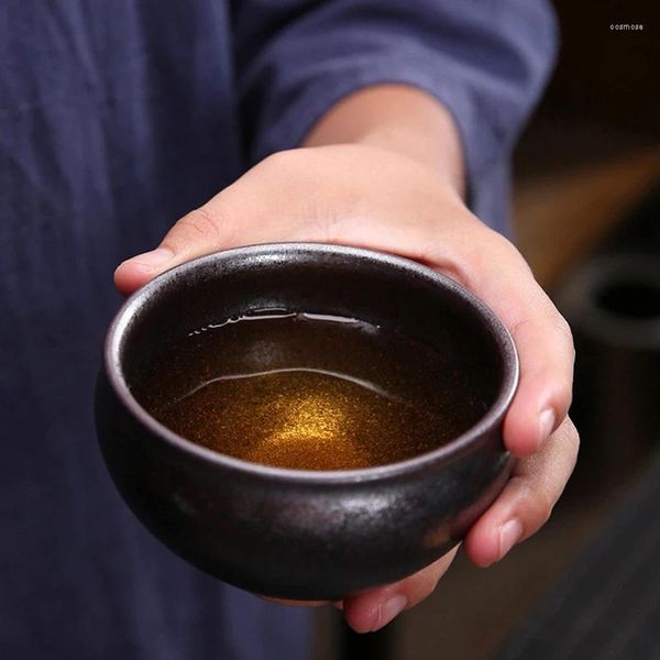 Xícaras picadas de cerâmica xícaras de xícara de chá china retro handmade