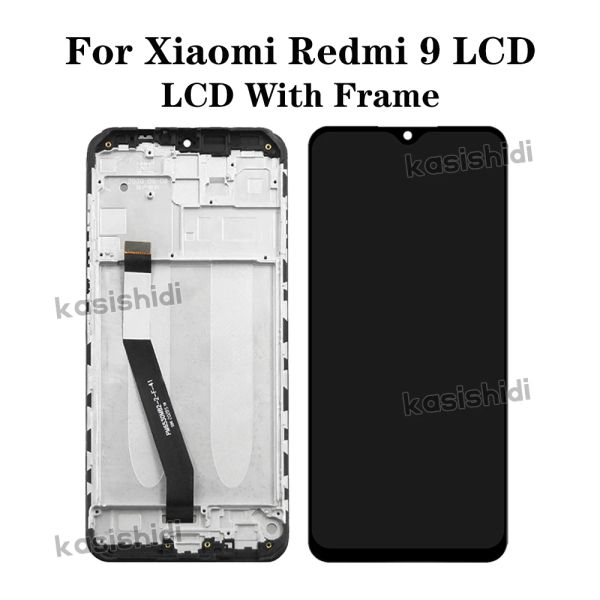 LCD per Xiaomi Redmi 9 Visualizza Screen Touch Digitazer Assemblaggio Visualizza Parti di riparazione del touch M2004J19AG M2004J19G LCD testato 100%